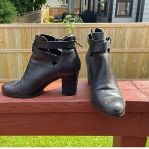 Cole Haan black leather booties, size 7.5